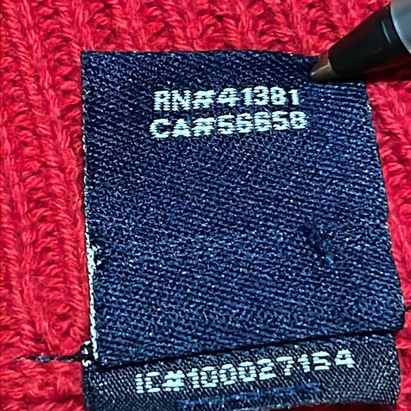 Vintage 1970 XL Chaps red long sleeve mock collar 1/4 zip pullover sweater - Picture 11 of 15